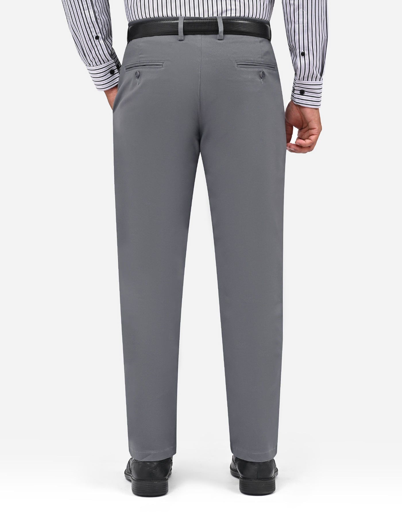 Grey Classic Fit Cotton Trouser FTC2633C-38