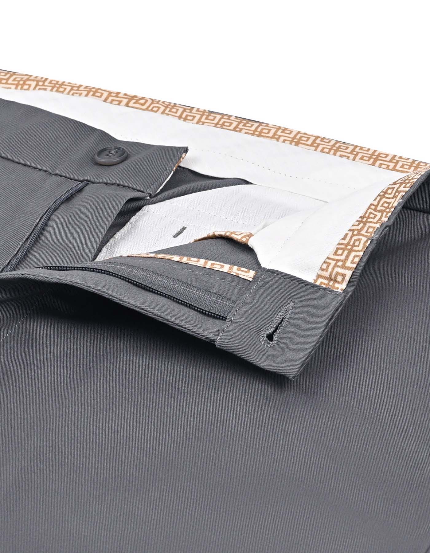 Grey Smart Fit Cotton Trouser FTC2633S-32