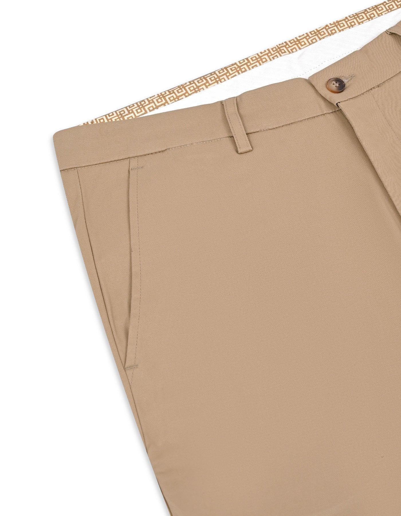Khaki Smart Fit Cotton Trouser FTC2634S-34