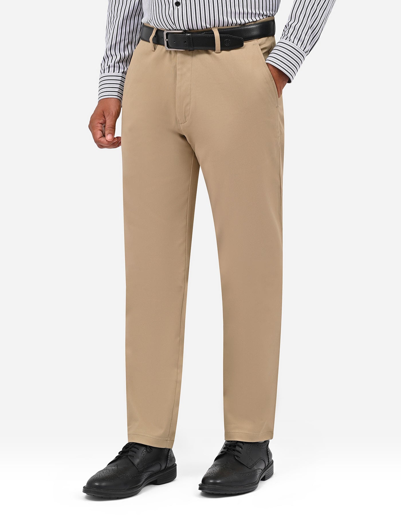 Khaki Smart Fit Cotton Trouser FTC2634S-30