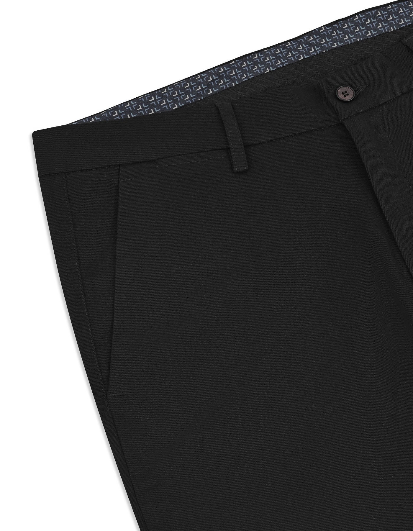Black Smart Fit Cotton Trouser FTC2636S-36