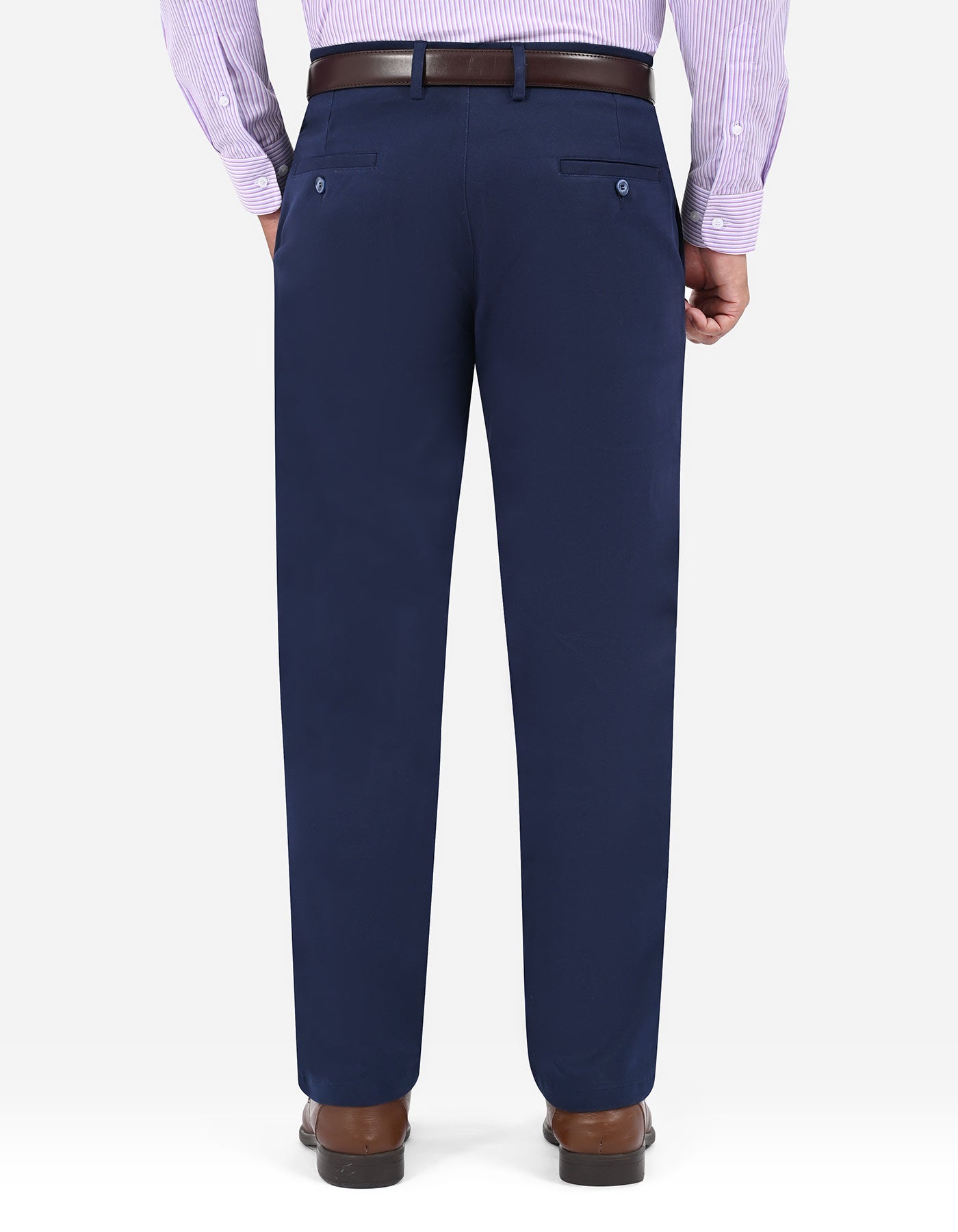 Navy Smart Fit Cotton Trouser FTC2637S-40