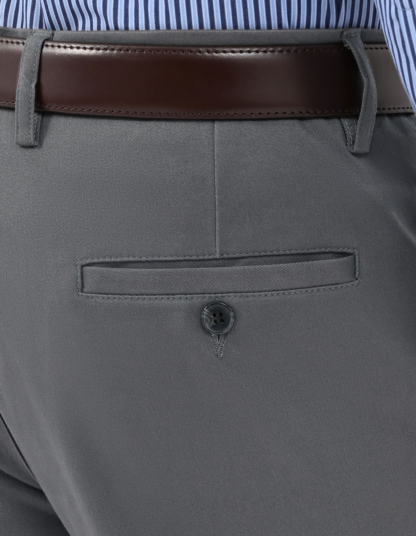 Grey Smart Fit Cotton Trouser FTC2638S-38