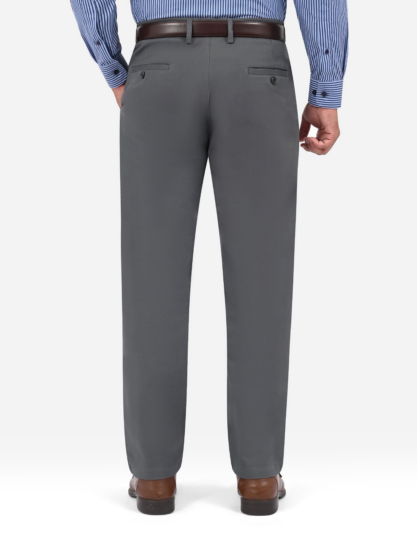 Grey Smart Fit Cotton Trouser FTC2638S-40
