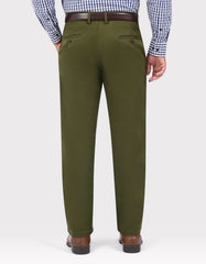 Olive Smart Fit Cotton Trouser FTC2650S-40