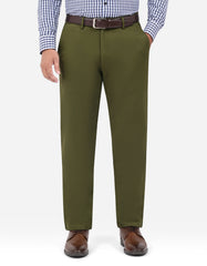 Olive Smart Fit Cotton Trouser FTC2650S-32