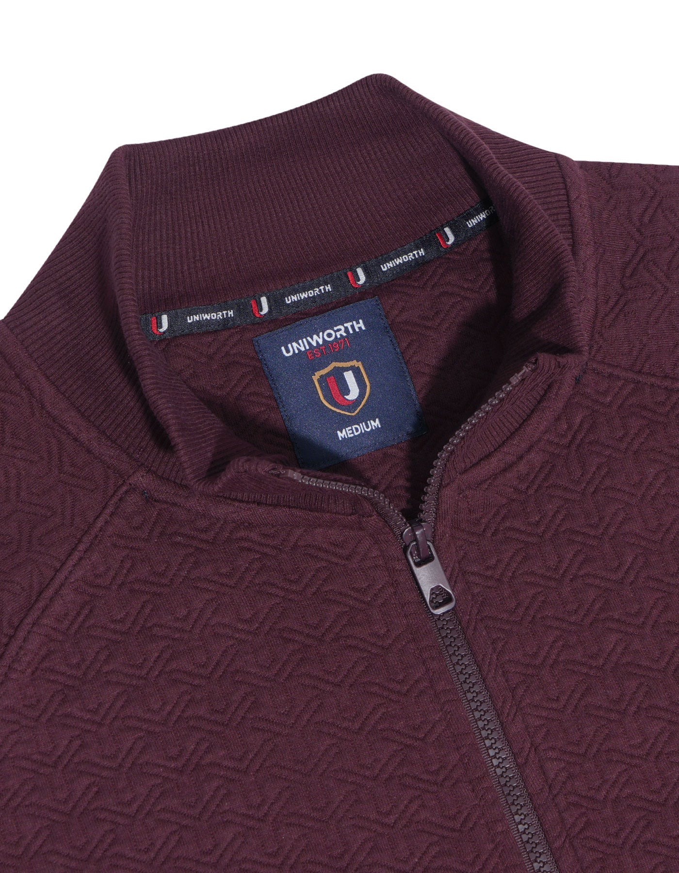 Zipper Maroon M FZ2403-1 Uniworth Full Zipper FZ2403-1-M