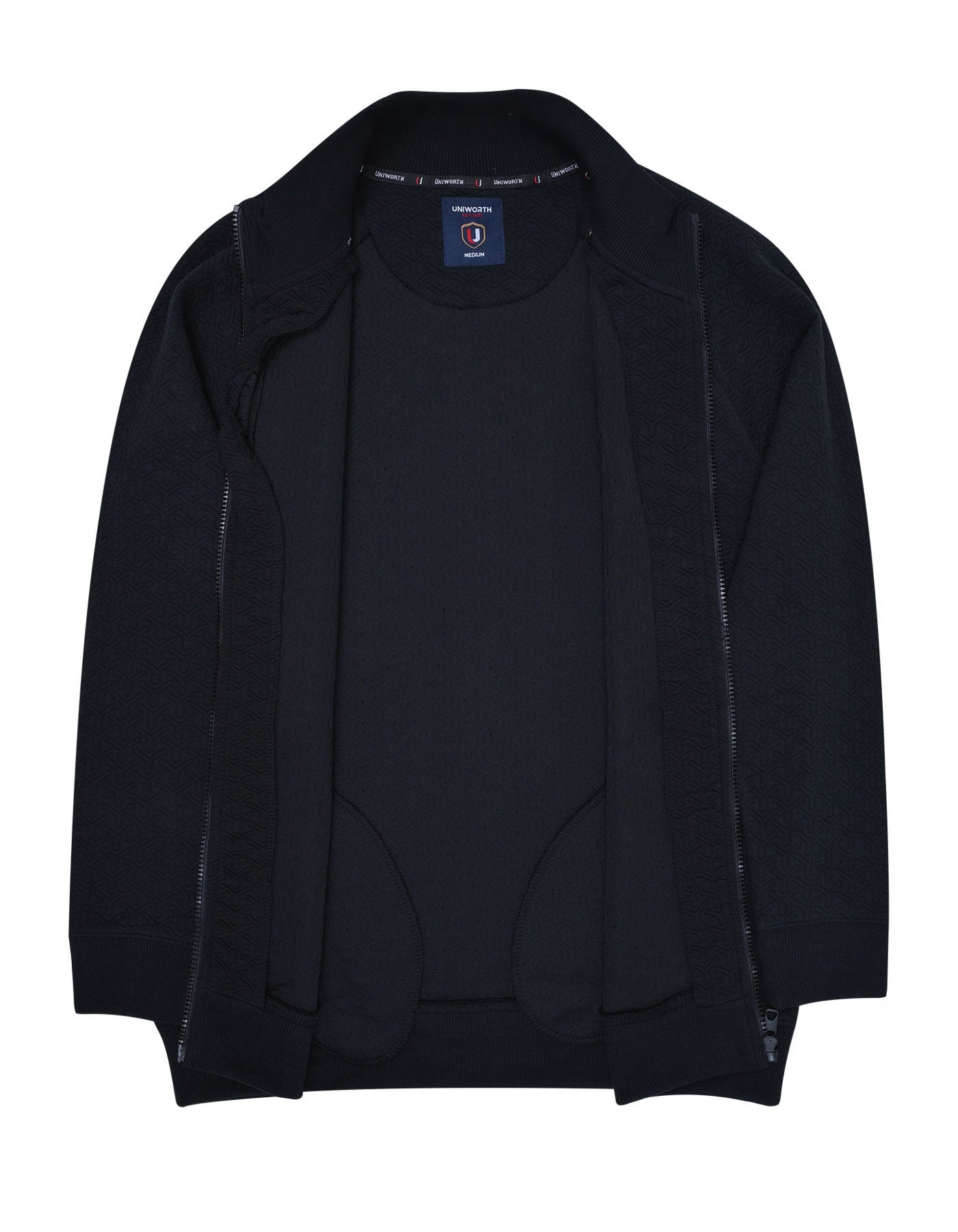 Zipper Black L FZ2403 Uniworth Full Zipper FZ2403-L