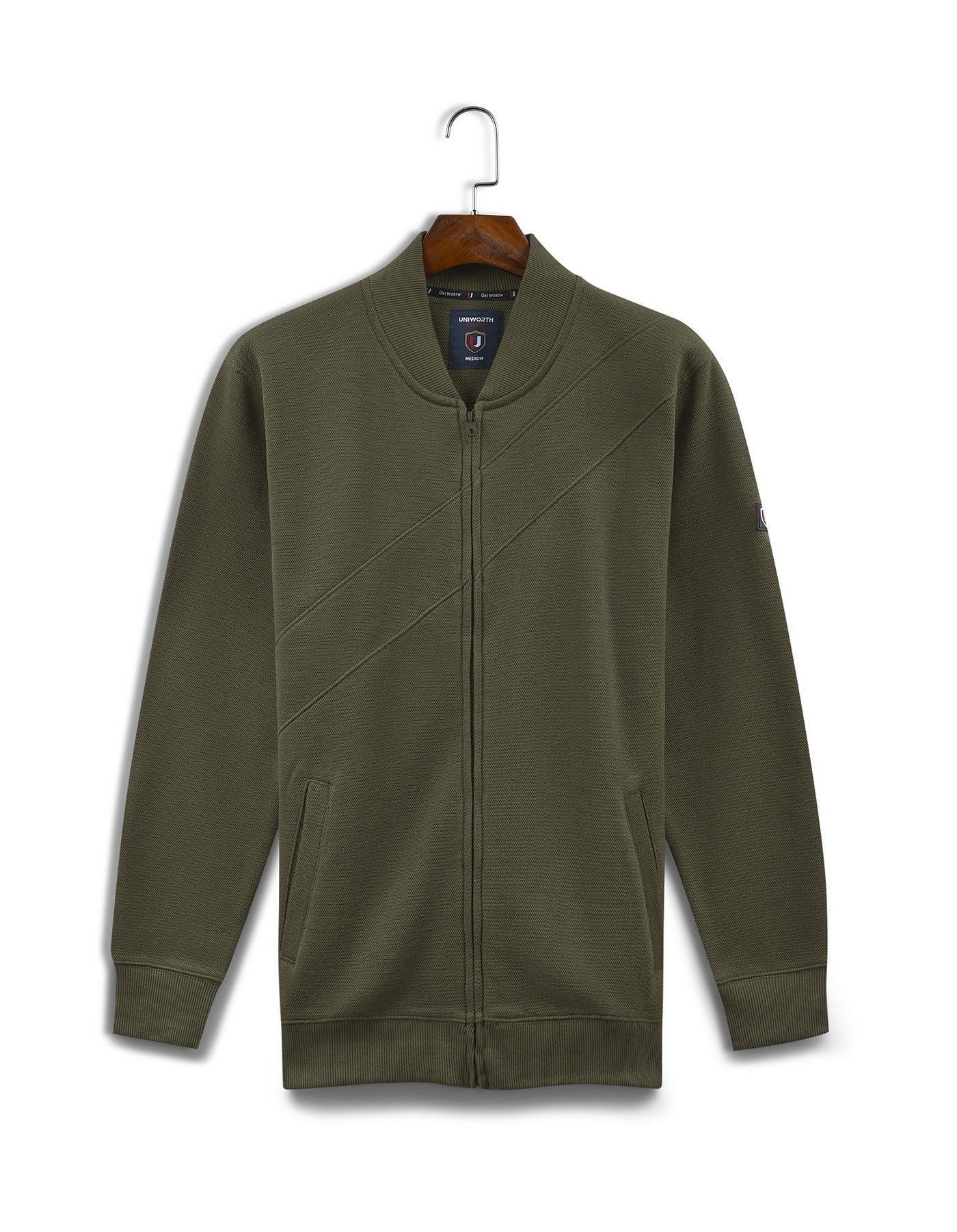 Zipper Olive S FZ2406-1 Uniworth Full Zipper FZ2406-1-S