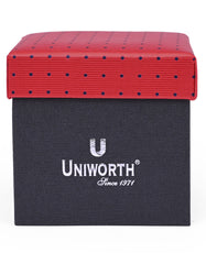 Red Dotted Cufflink Tie Set