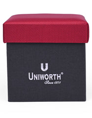 Red Plain Cufflink Tie Set