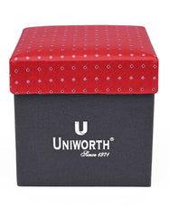 Maroon Geometric Cufflink Tie Set