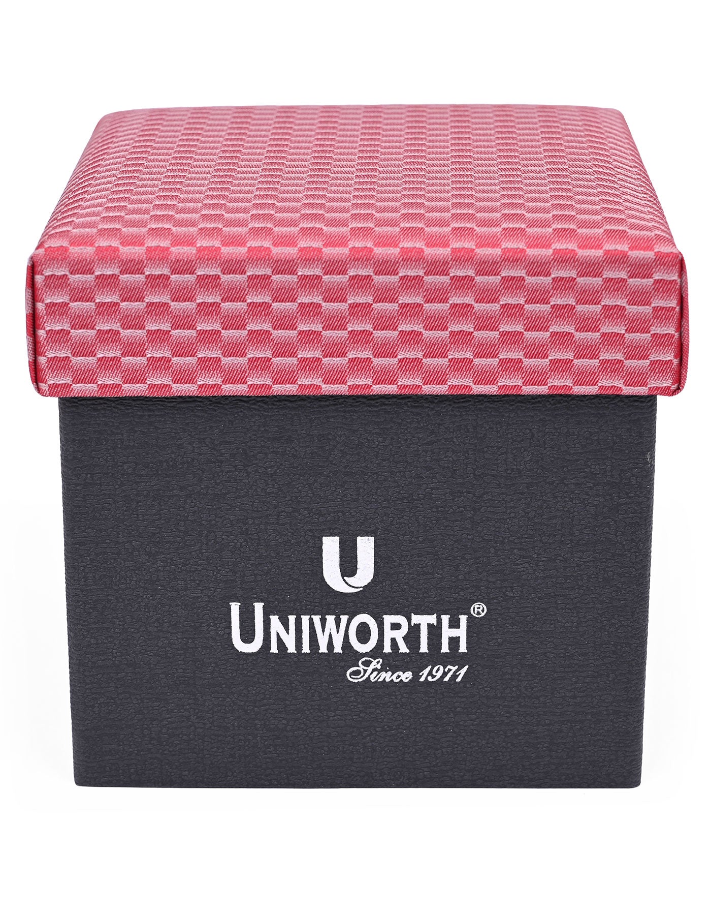 Brown Geometric Cufflink Tie Set