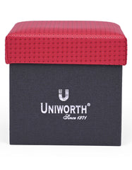 Red Geometric Cufflink Tie Set