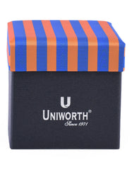 Rust/Blue Stripe Cufflink Tie Set
