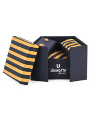 Stripe Cufflink Tie Set
