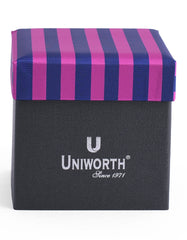 Purple/Navy Stripe Cufflink Tie Set