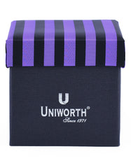 Purple/Black Stripe Cufflink Tie Set