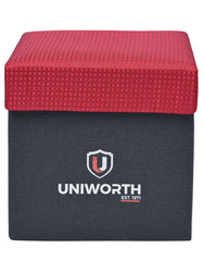 Red Geometric Cufflink Tie Set