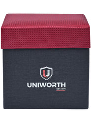 Red Geometric Cufflink Tie Set