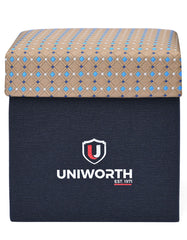 Beige Geometric Cufflink Tie Set