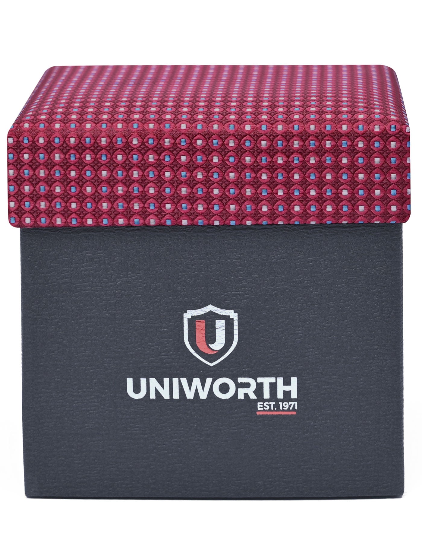 Red Geometric Cufflink Tie Set