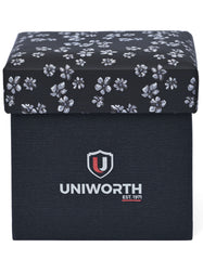 Black Geometric Cufflink Tie Set