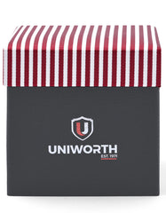 Red Geometric Cufflink Tie Set