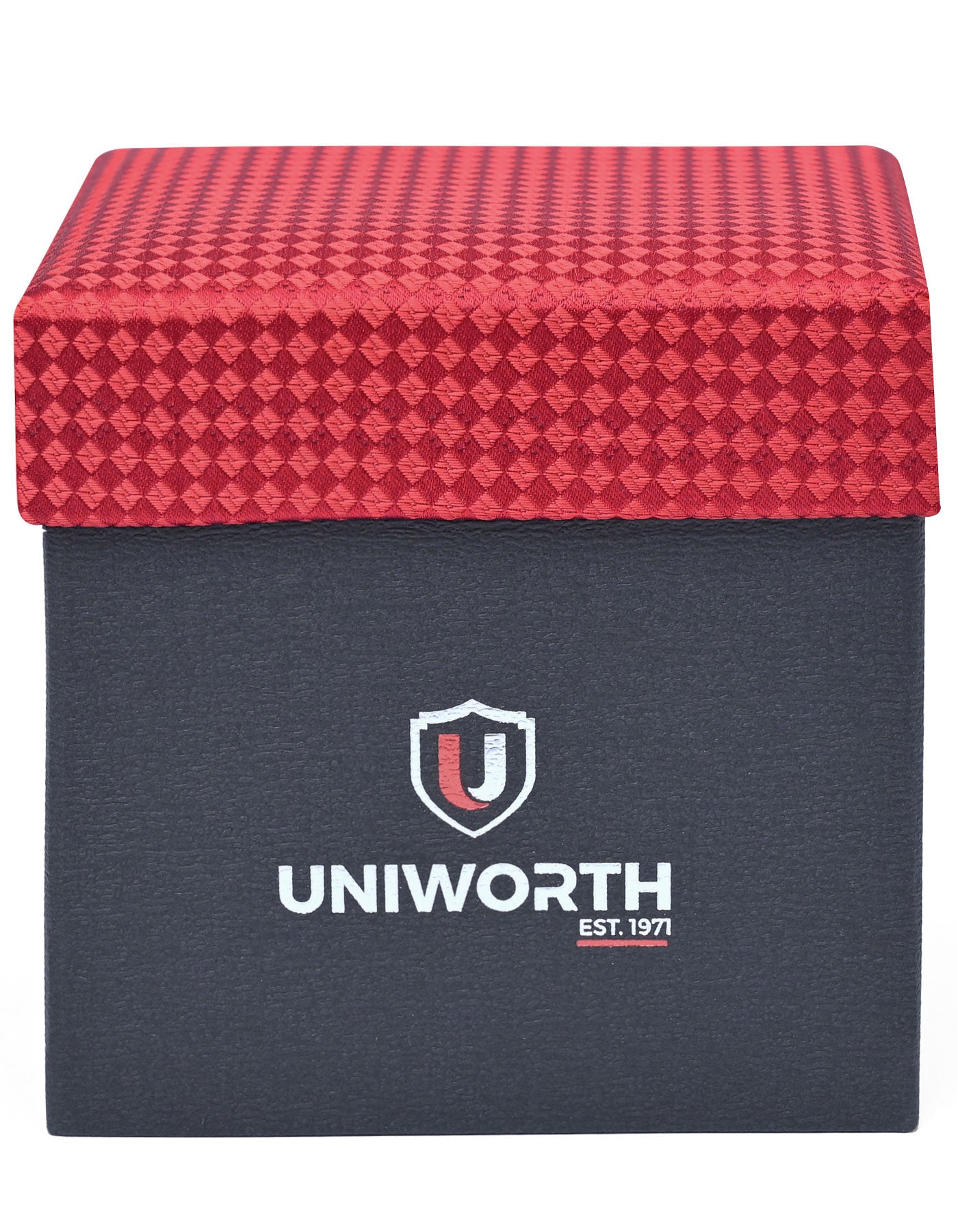 Red Geometric Cufflink Tie Set