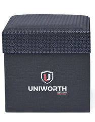 Charcoal Geometric Cufflink Tie Set