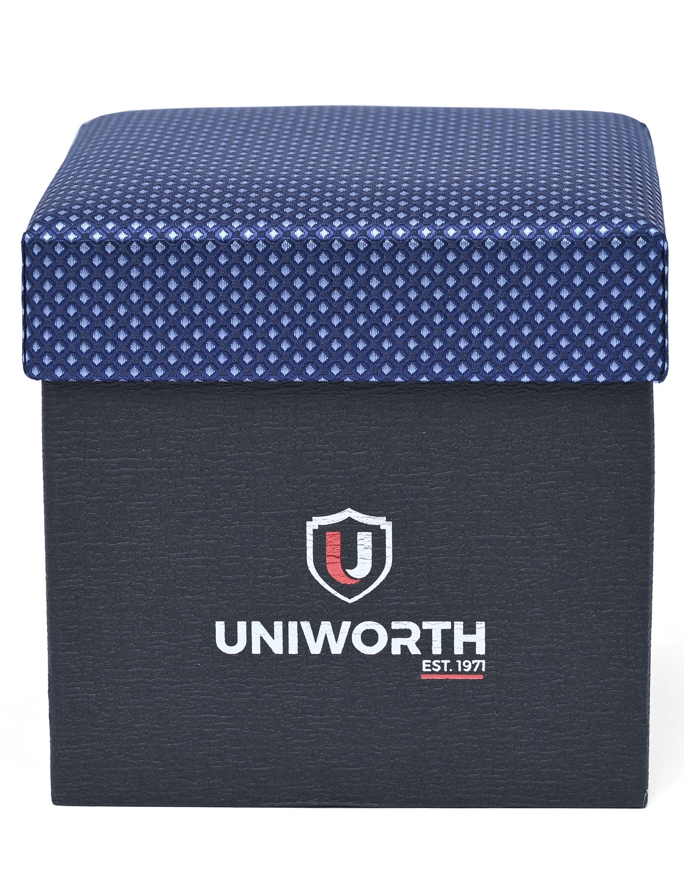 Blue Geometric Cufflink Tie Set