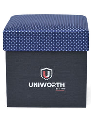 Blue Geometric Cufflink Tie Set