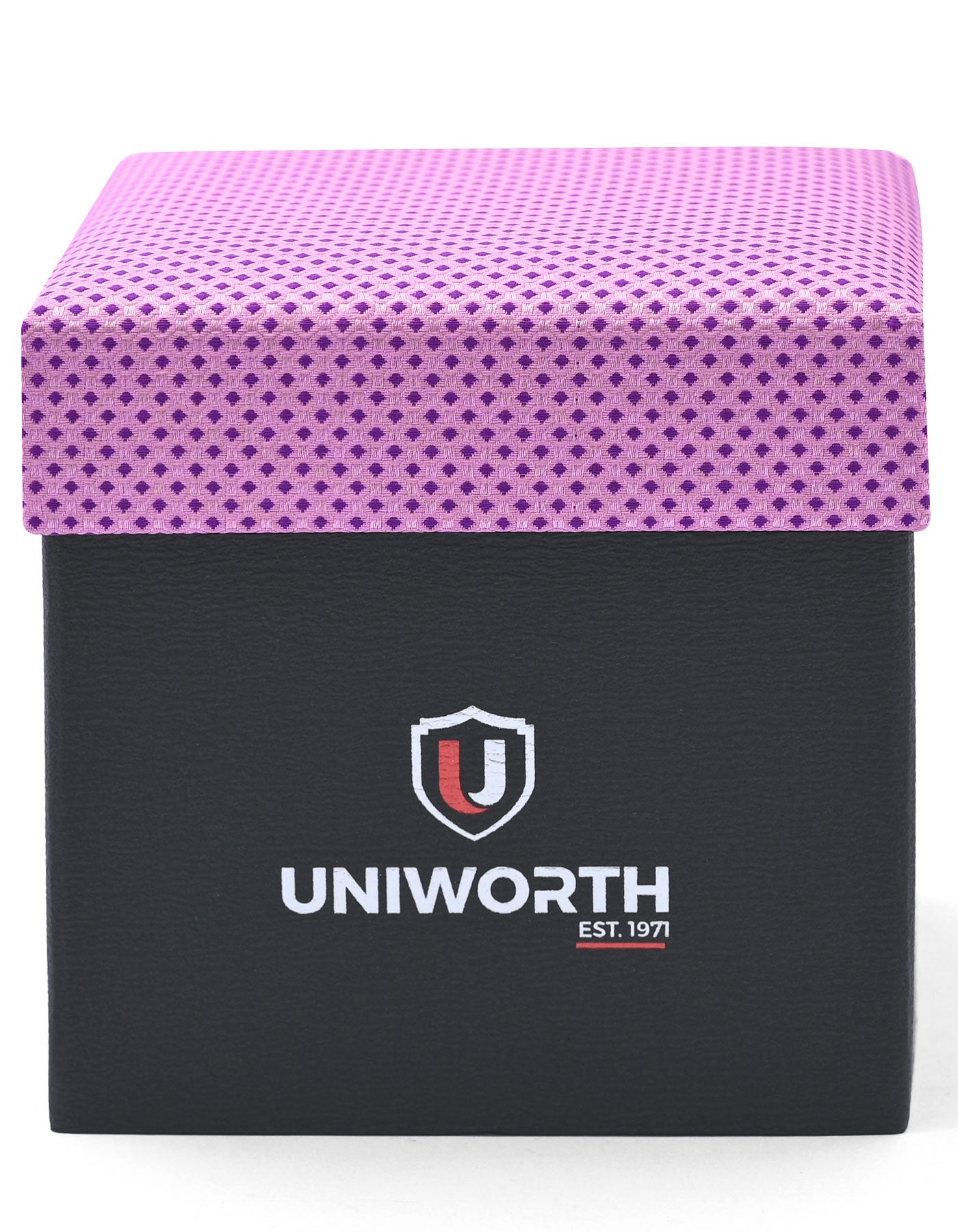 Pink Geometric Cufflink Tie Set