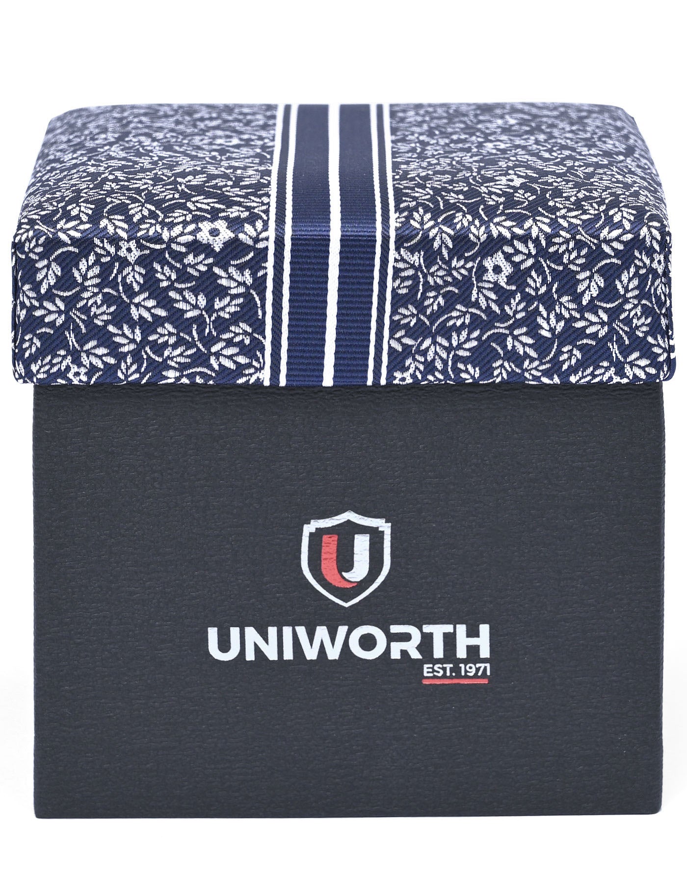 Blue Geometric Cufflink Tie Set