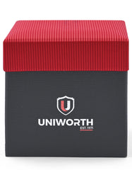 Red Geometric Cufflink Tie Set