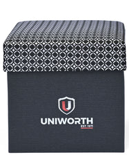 Grey Geometric Cufflink Tie Set