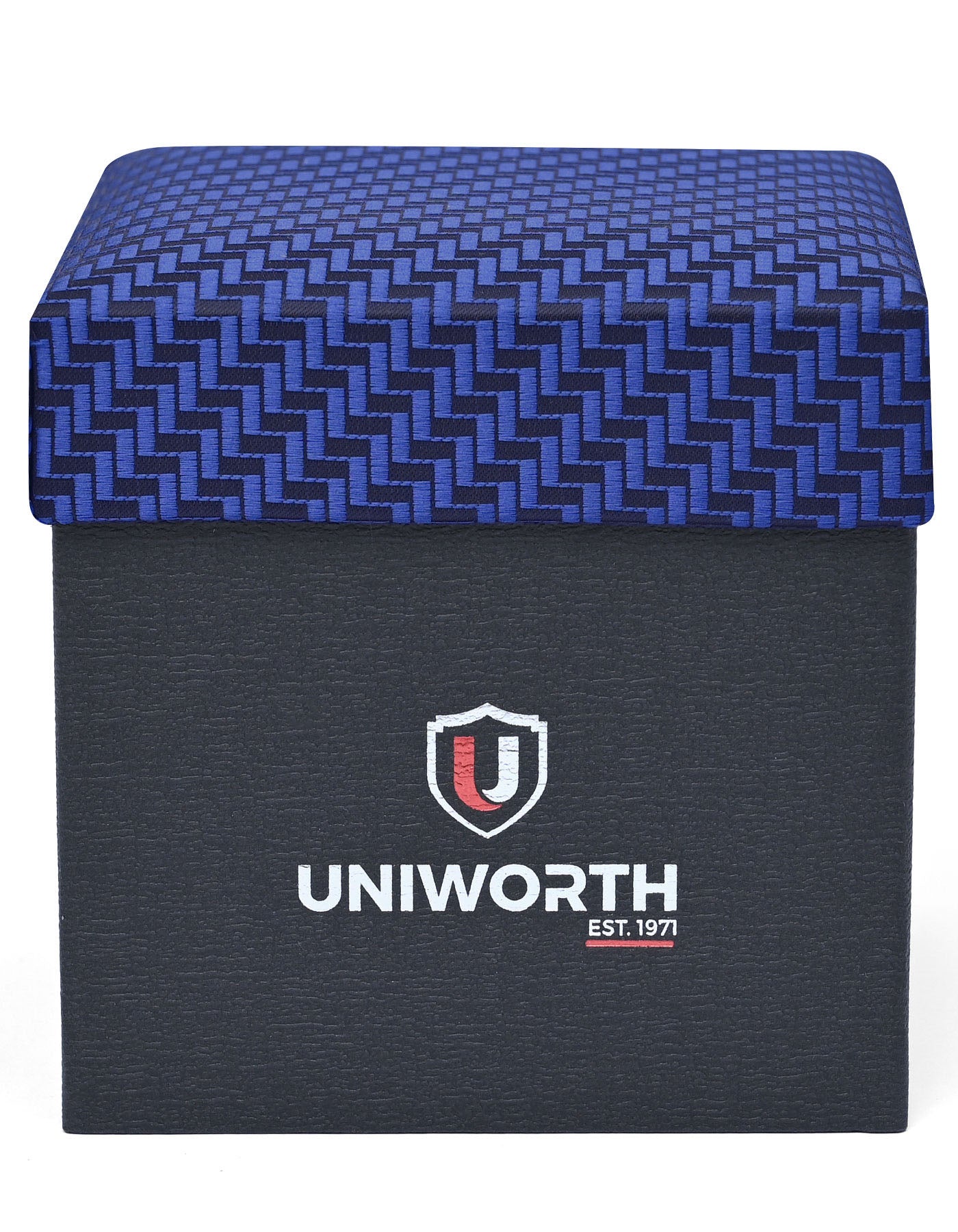 Blue Geometric Cufflink Tie Set