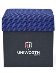 Blue Geometric Cufflink Tie Set