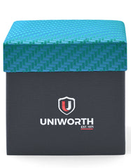 Turquoise Geometric Cufflink Tie Set