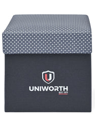 Grey Geometric Cufflink Tie Set