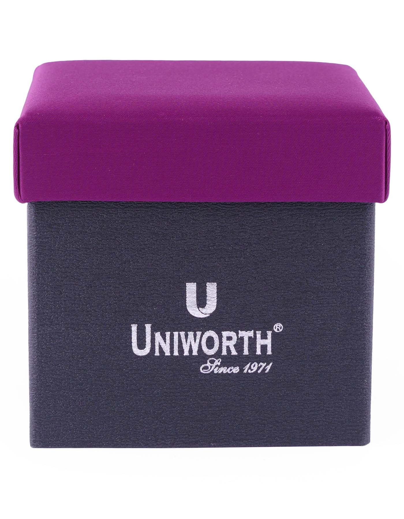 Purple Plain Cufflink Tie Set