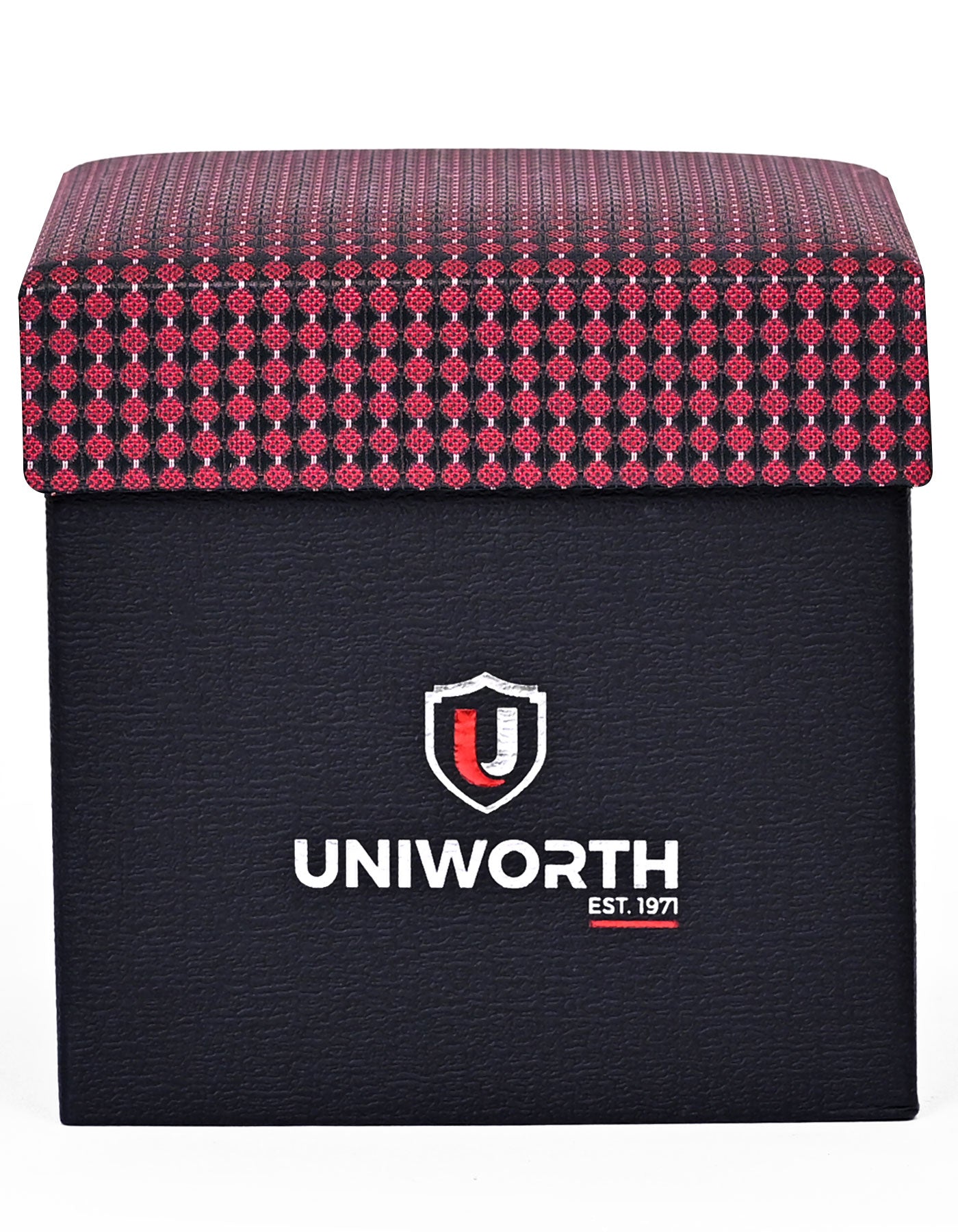 Red Geometric Cufflink Tie Set