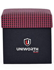 Red Geometric Cufflink Tie Set