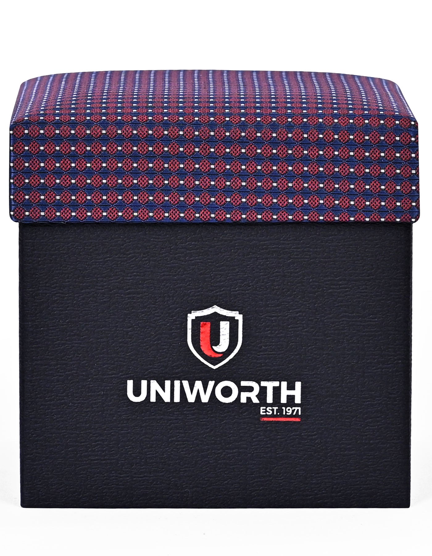 Purple Geometric Cufflink Tie Set