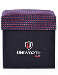 Purple Geometric Cufflink Tie Set