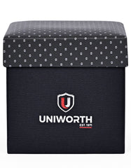 Black Geometric Cufflink Tie Set