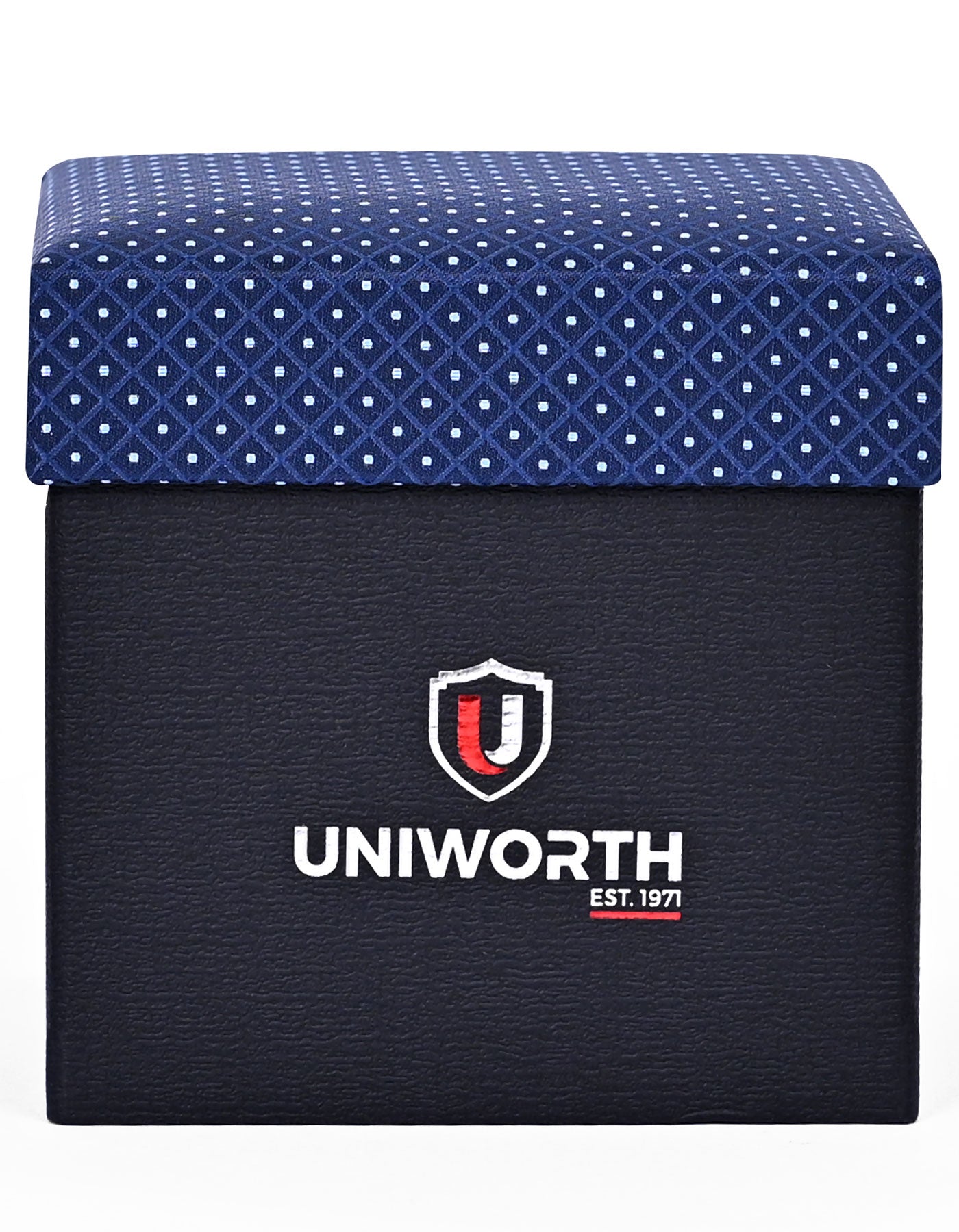 Navy Geometric Cufflink Tie Set