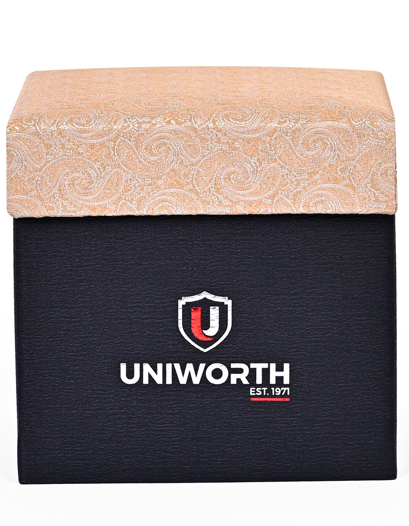 Beige Paisley Cufflink Tie Set