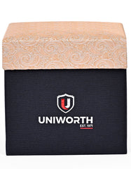 Beige Paisley Cufflink Tie Set