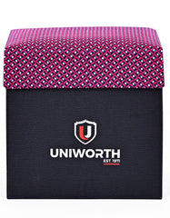 Red Geometric Cufflink Tie Set